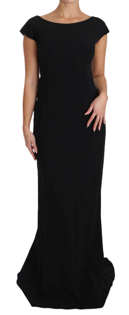Dolce & Gabbana Elegant Black Maxi Sheath Dress