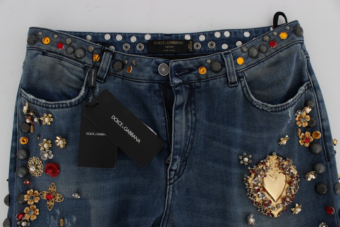 Dolce & Gabbana Enchanted Sicily Embellished Boyfriend Jeans