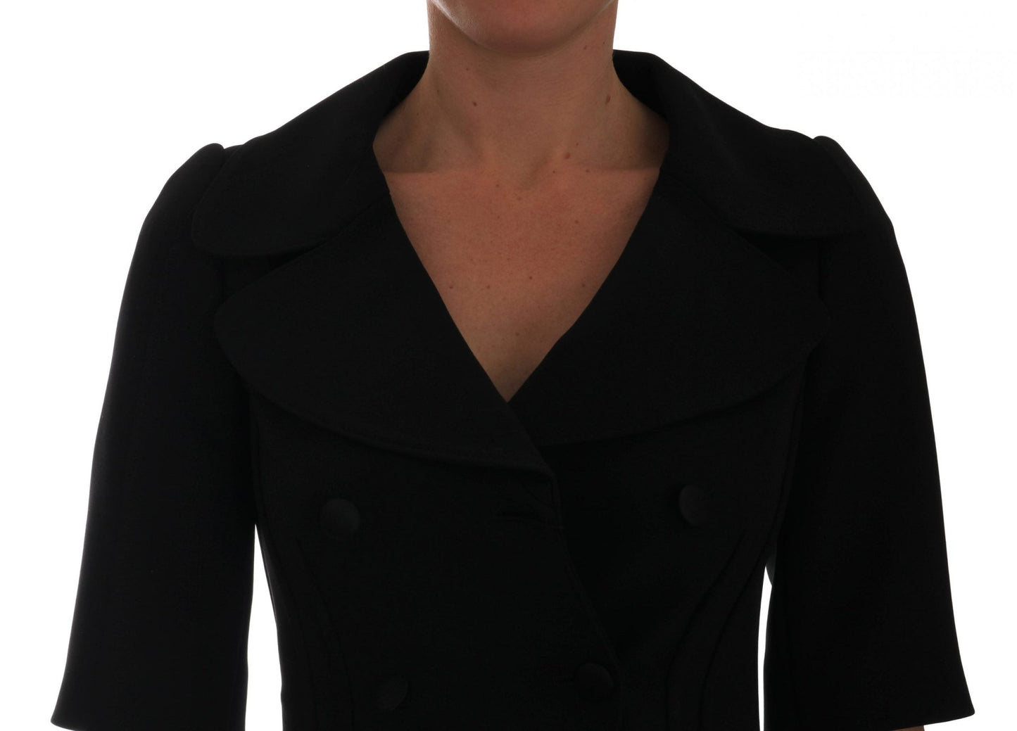 Dolce & Gabbana Chic Black Cropped Double Breasted Blazer