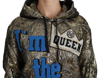 Dolce & Gabbana Im The Queen Multicolor Hoodie Sweatshirt