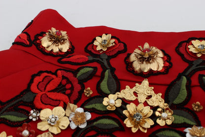 Dolce & Gabbana Enchanted Sicilian Rose Embroidered Mini Shorts