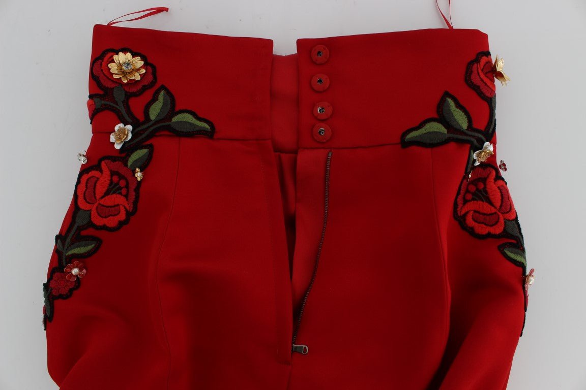 Dolce & Gabbana Enchanted Sicilian Rose Embroidered Mini Shorts