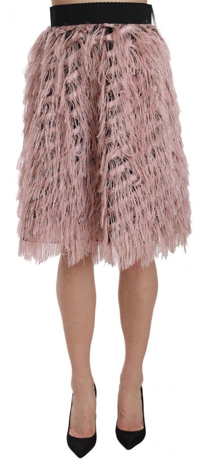 Dolce & Gabbana Wide Elastic Waist High Fashion Skirt