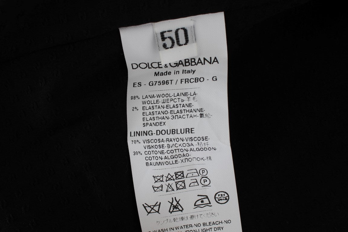 Dolce & Gabbana Elegant Gray Striped Wool Vest