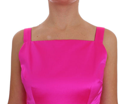 Dolce & Gabbana Elegant Silk Full Length Pink Sheath Dress