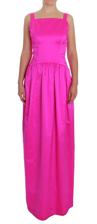 Dolce & Gabbana Elegant Silk Full Length Pink Sheath Dress