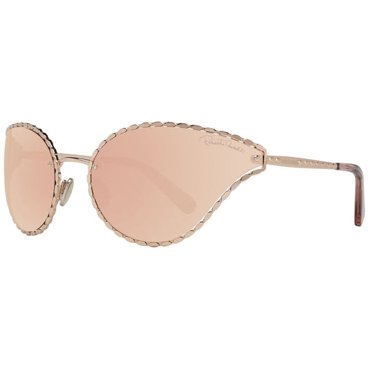Roberto Cavalli Rose Gold Oval Mirrored Sunglasses