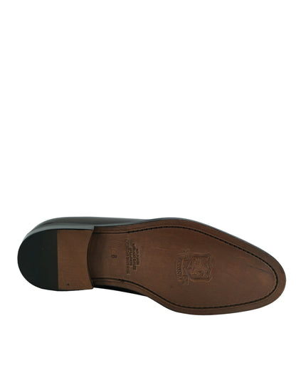 Saxone of Scotland Elegant Dark Brown Calf Leather Loafers
