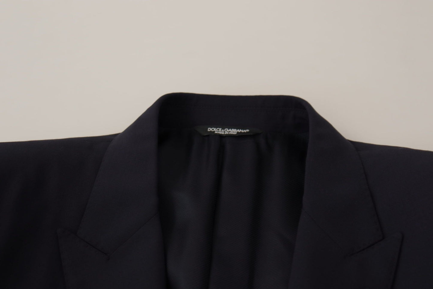 Dolce & Gabbana Elegant Navy Wool Blend Slim Blazer