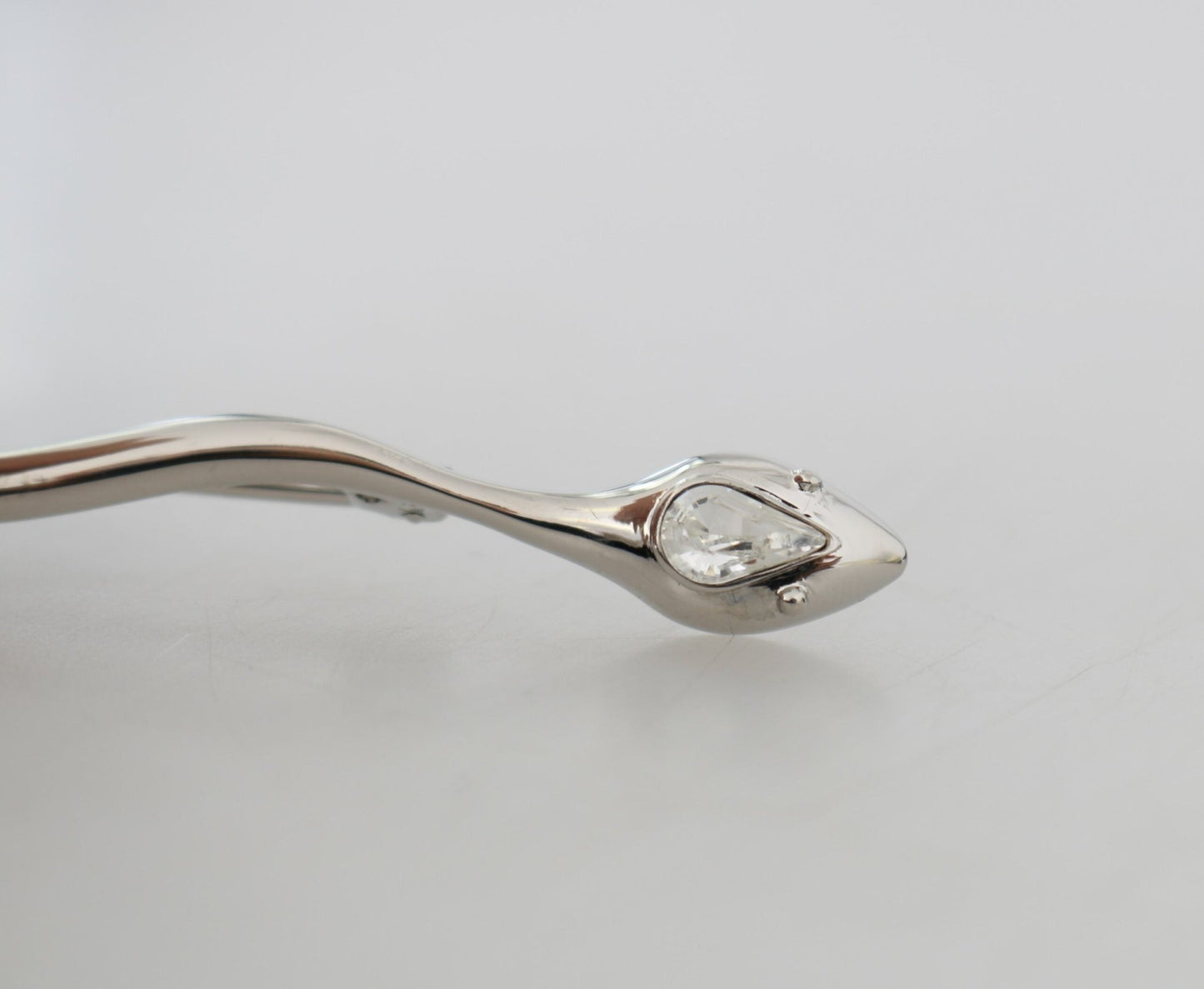 Dolce & Gabbana Elegant Crystal-Embellished Silver Brooch Pin