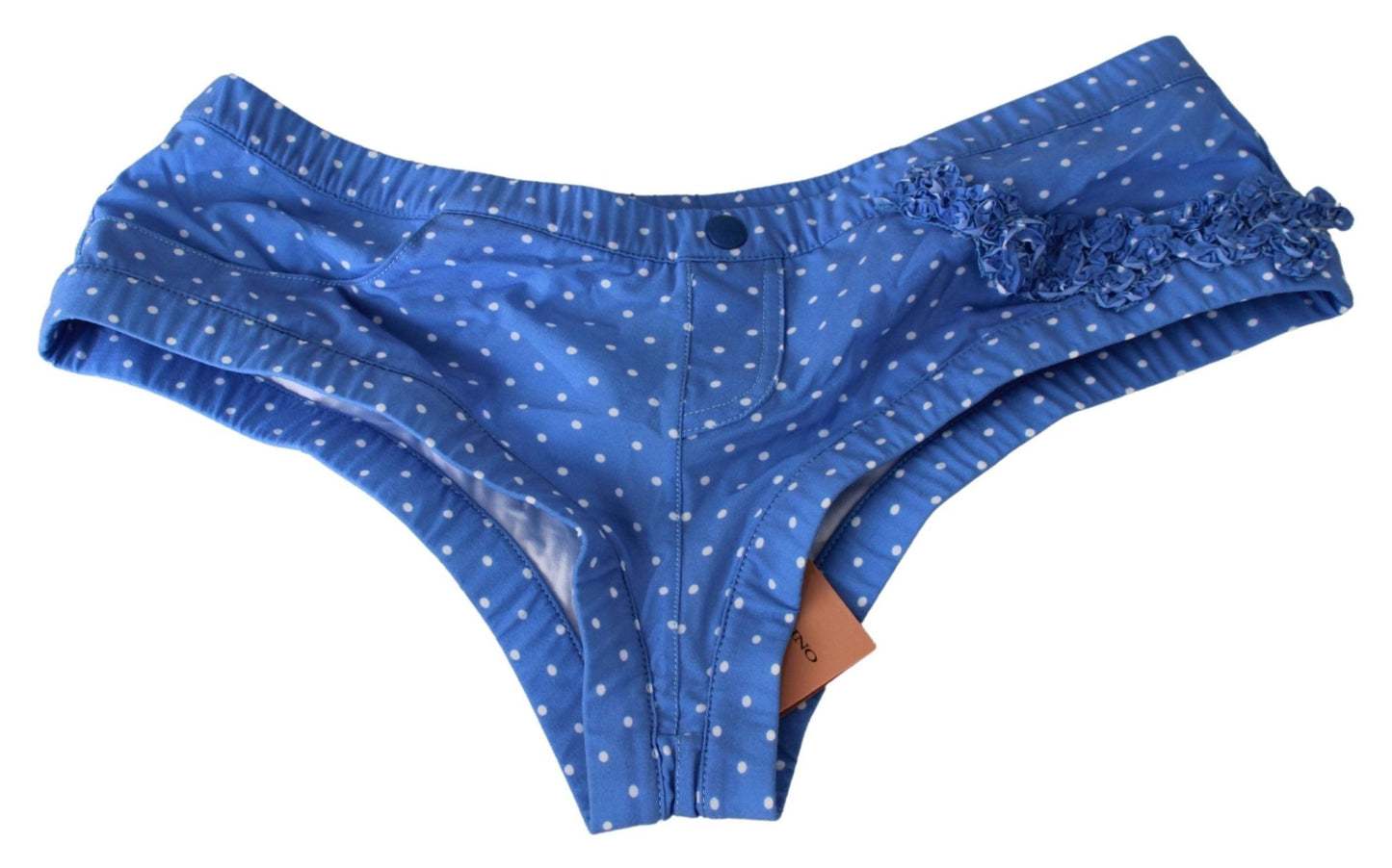 Ermanno Scervino Chic Blue Dotted Designer Bikini Set