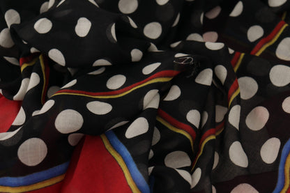Dolce & Gabbana Multicolor Polka Dots Neck Wrap Shawl Scarf