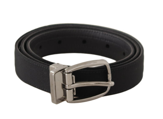 Dolce & Gabbana Elegant Black Leather Designer Belt