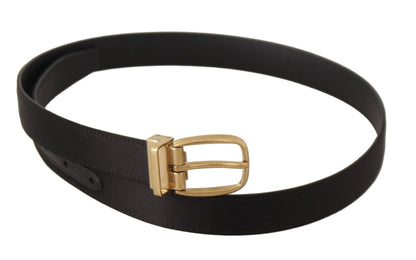 Dolce & Gabbana Elegant Silk Leather Buckle Belt