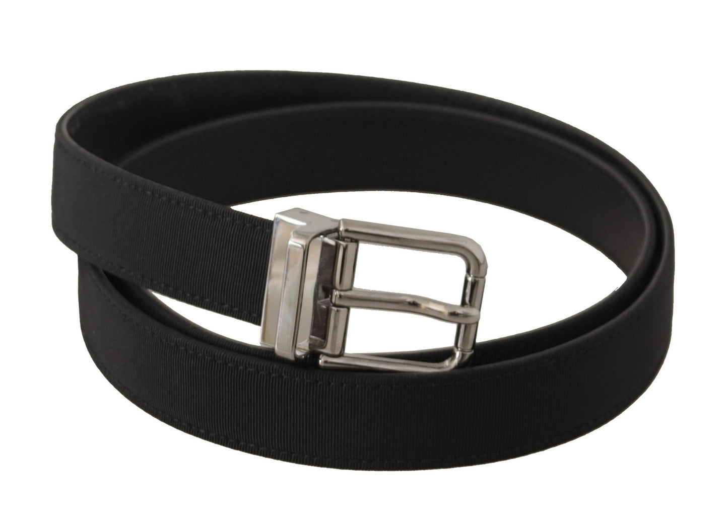 Dolce & Gabbana Elegant Black Leather Belt with Metal Buckle