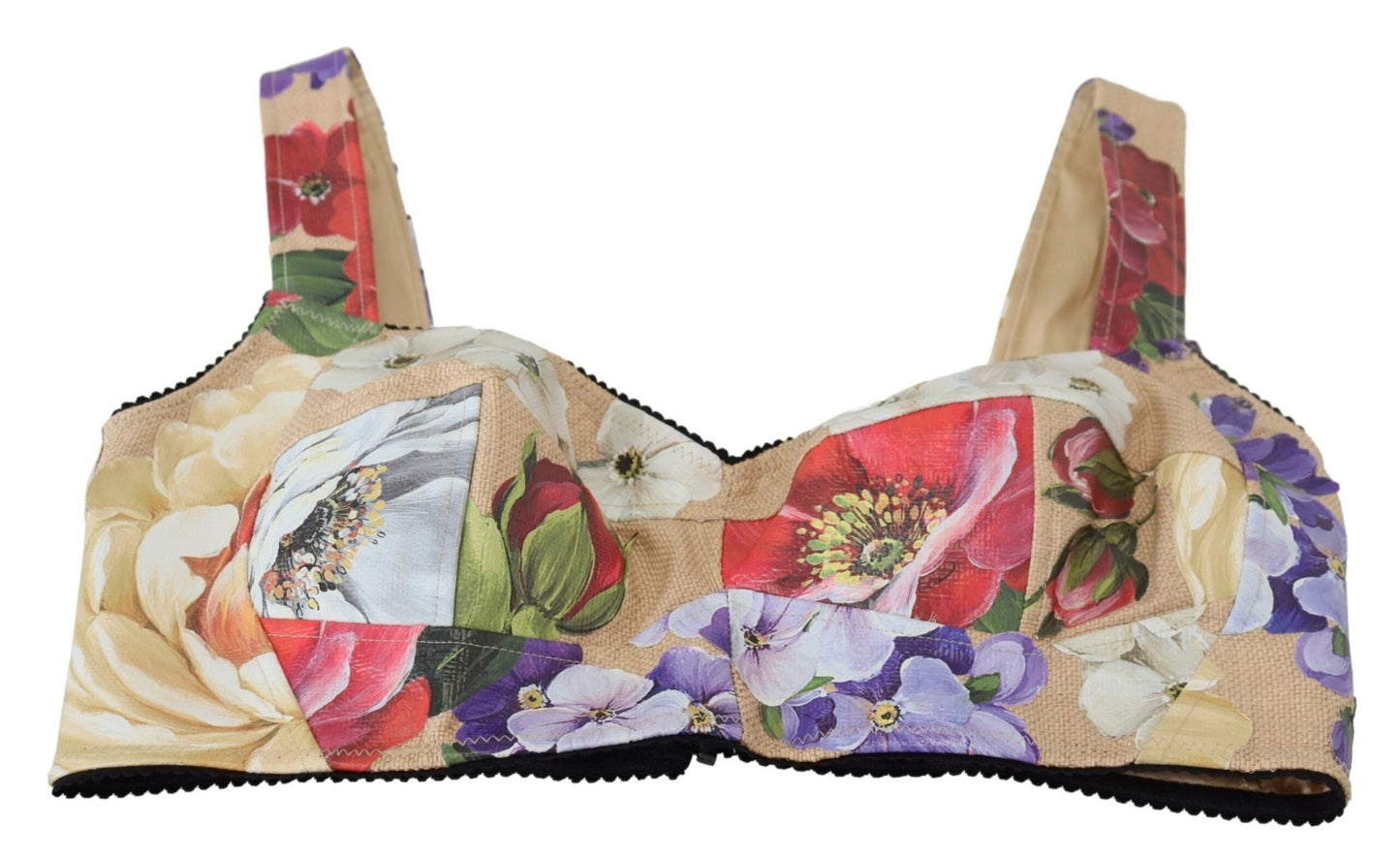 Dolce & Gabbana Floral Print Bustier Crop Top