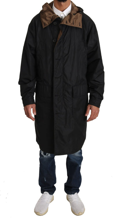 Dolce & Gabbana Elegant Reversible Hooded Raincoat