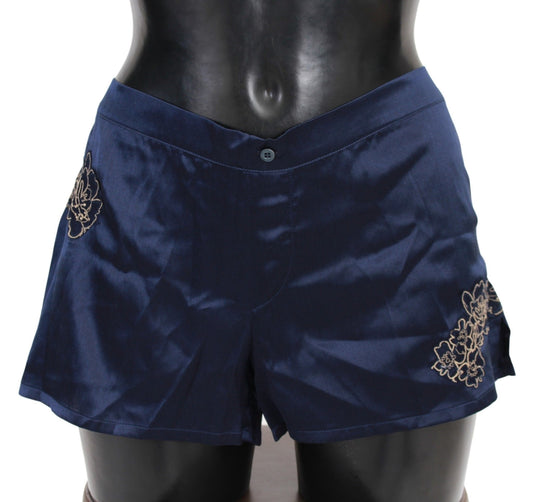Ermanno Scervino Chic Blue Lingerie Shorts - Pure Cotton Comfort