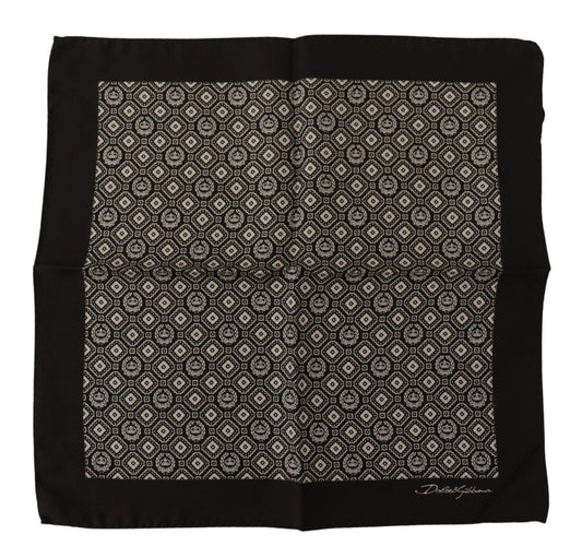 Dolce & Gabbana Elegant Black Silk Men's Scarf Wrap