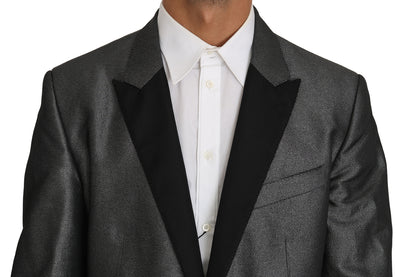 Dolce & Gabbana Elegant Gray Patterned Martini Suit