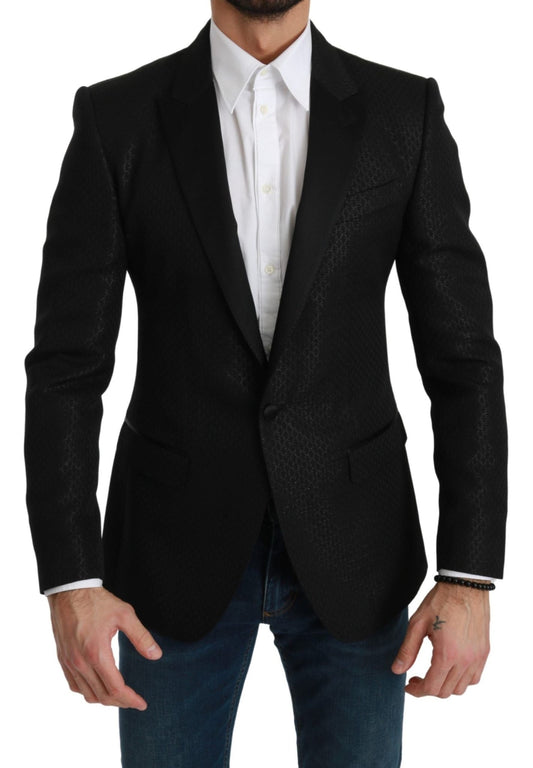 Dolce & Gabbana Slim Fit Martini Black Blazer Jacket