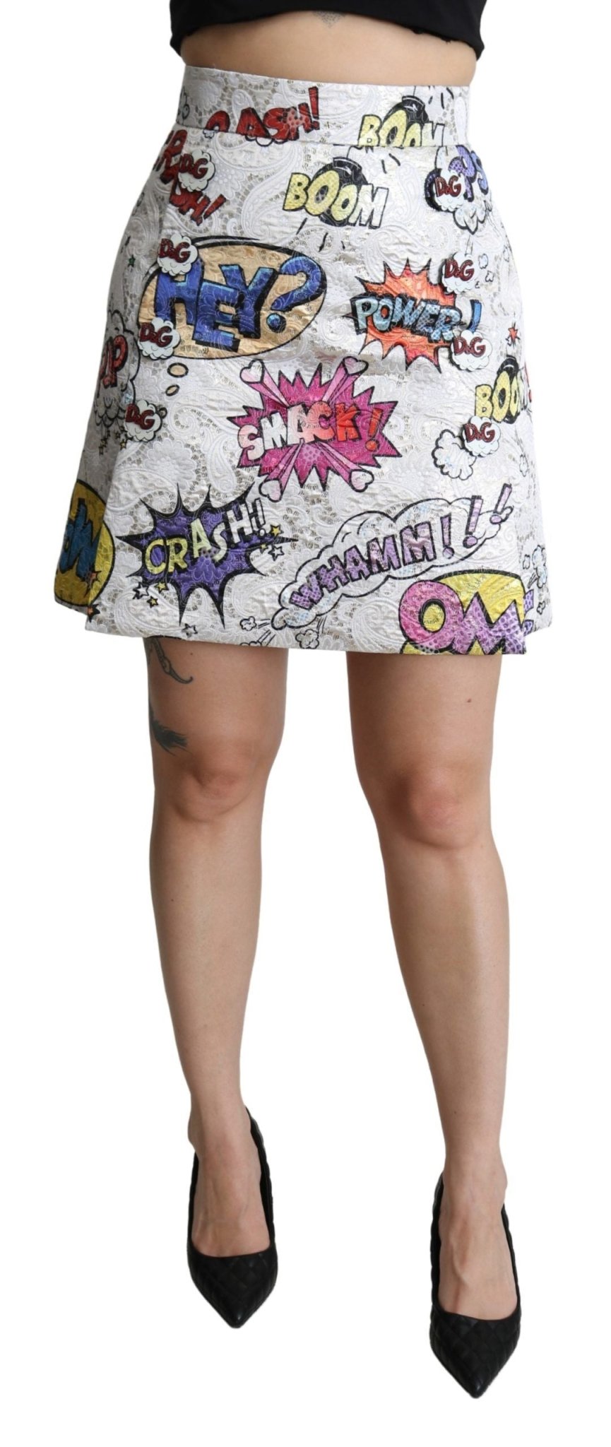 Dolce & Gabbana Chic Cartoon Brocade Mini Skirt