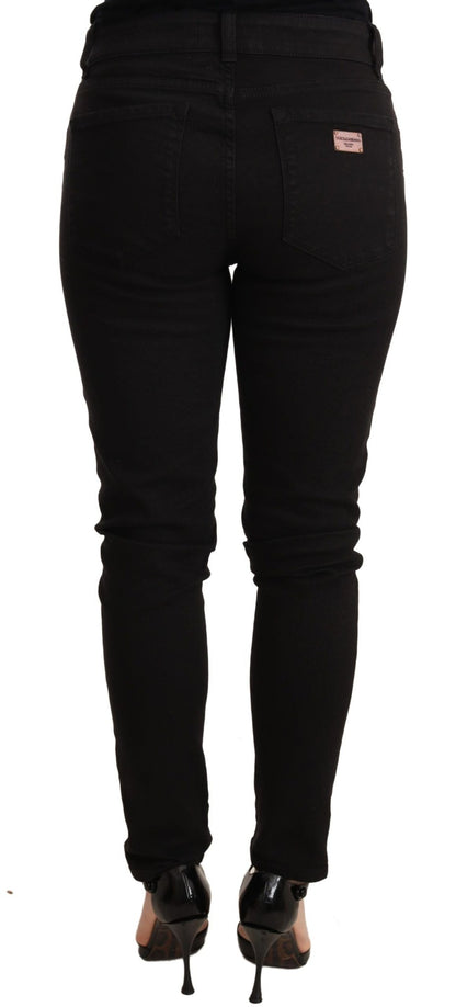Dolce & Gabbana Black Slim Fit Denim Cotton Stretch Jeans