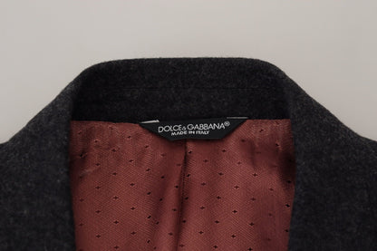 Dolce & Gabbana Elegant Gray Single Breasted Wool Blazer