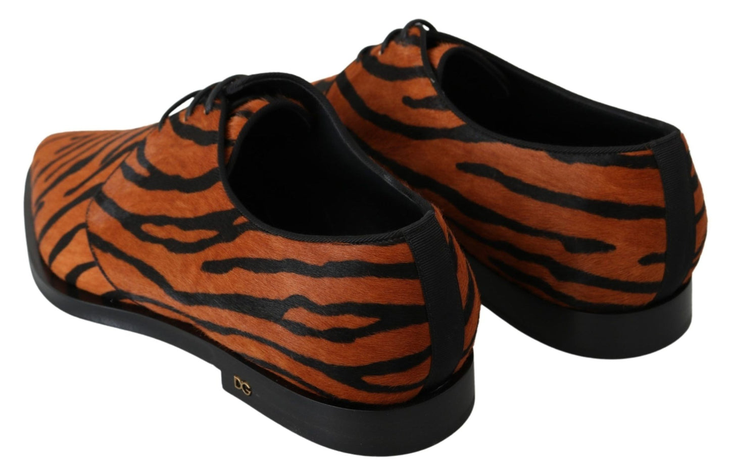 Dolce & Gabbana Tiger Pattern Dress Shoes with Pony Hair