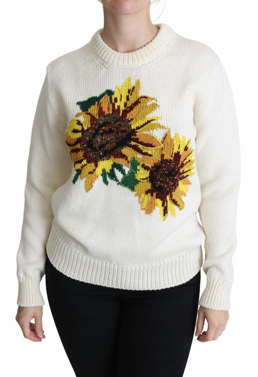 Dolce & Gabbana Elegant Knitted Sunflower Sweater