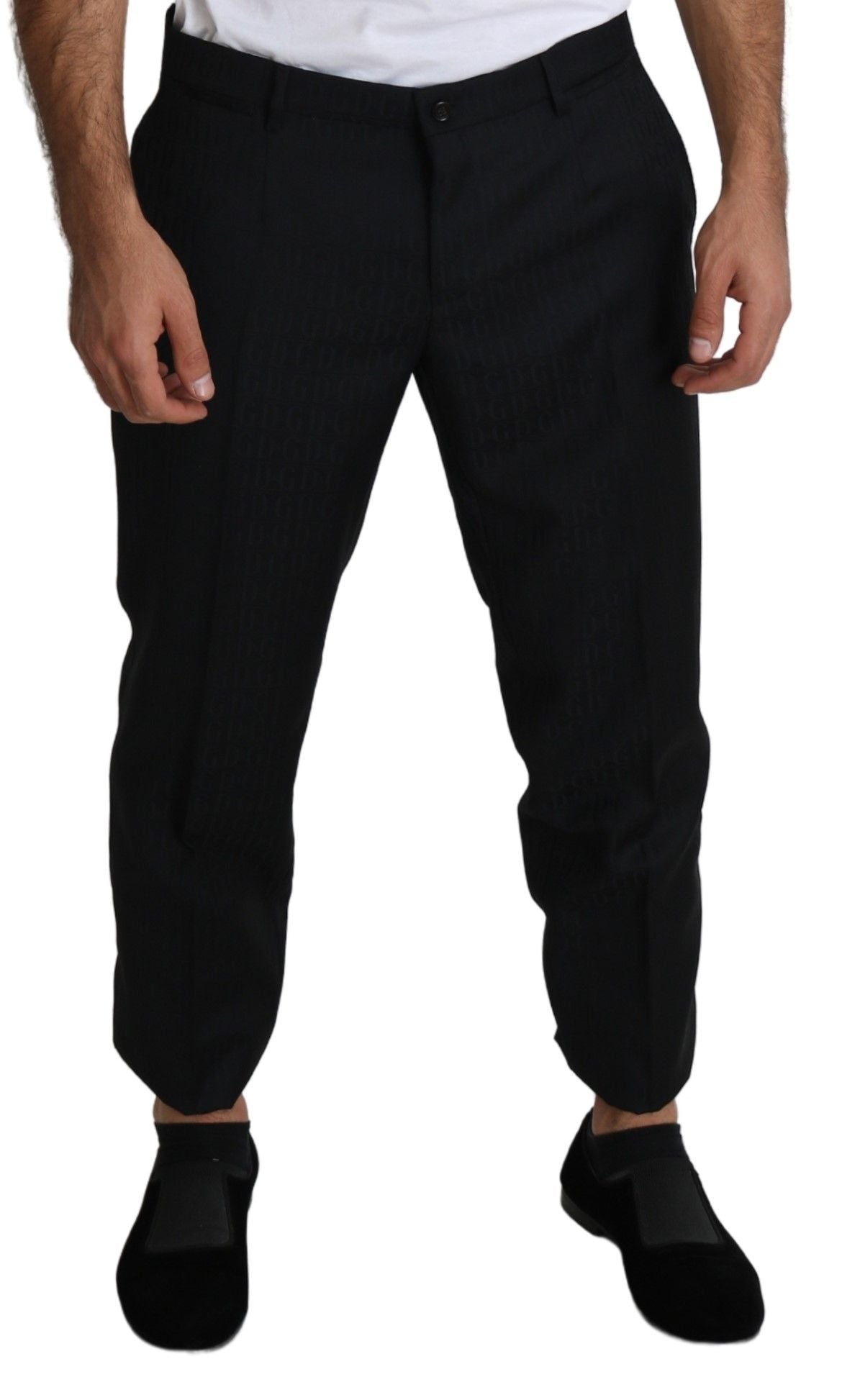 Dolce & Gabbana Elegant Black Virgin Wool Cropped Pants