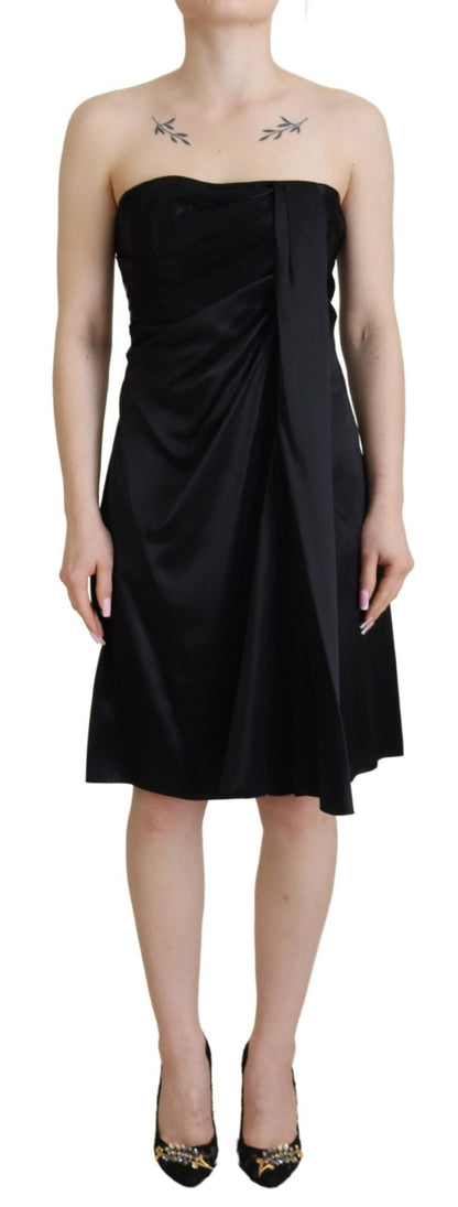 Dolce & Gabbana Black Silk Shift Short Mini Party Dress