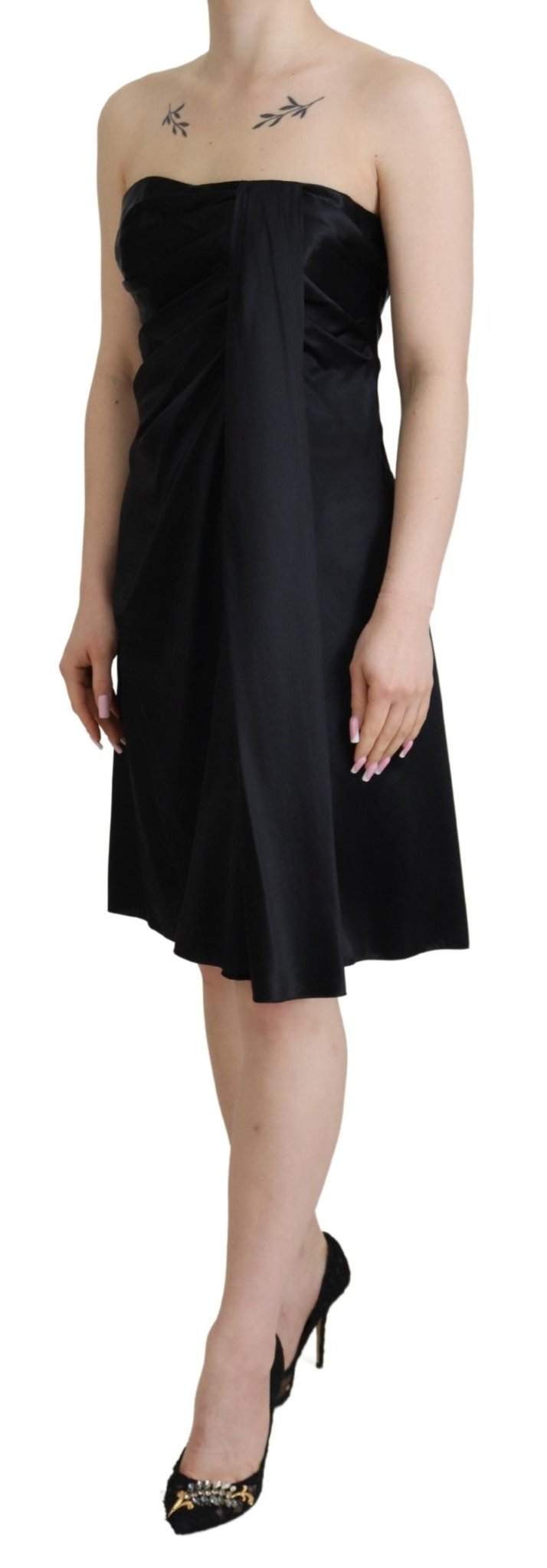 Dolce & Gabbana Black Silk Shift Short Mini Party Dress