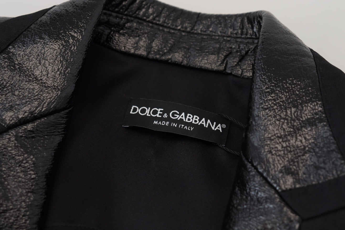 Dolce & Gabbana Black Long Sleeves Crop Blazer Cotton Jacket