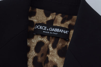Dolce & Gabbana Black Single Breasted Fit Blazer Wool Jacket