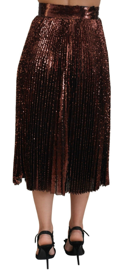 Dolce & Gabbana Elegant High Waist A-Line Midi Skirt