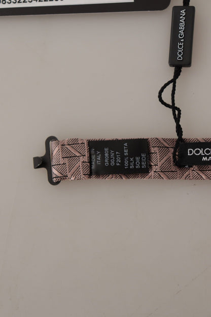 Dolce & Gabbana Gray Fantasy Print Adjustable Neck Papillon Bow Tie
