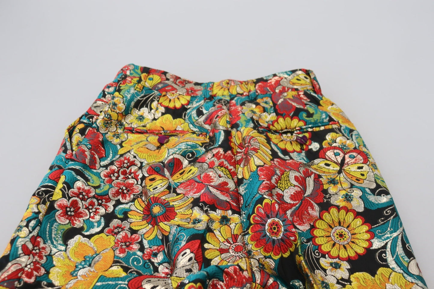 Dolce & Gabbana Multicolor Floral Women Flared Pants