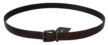 Dolce & Gabbana Elegant Leather Belt in Classic Brown