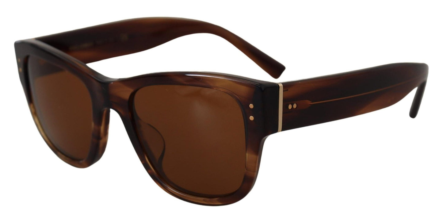 Dolce & Gabbana Brown Square Acetate Frame UV DG4338F Sunglasses