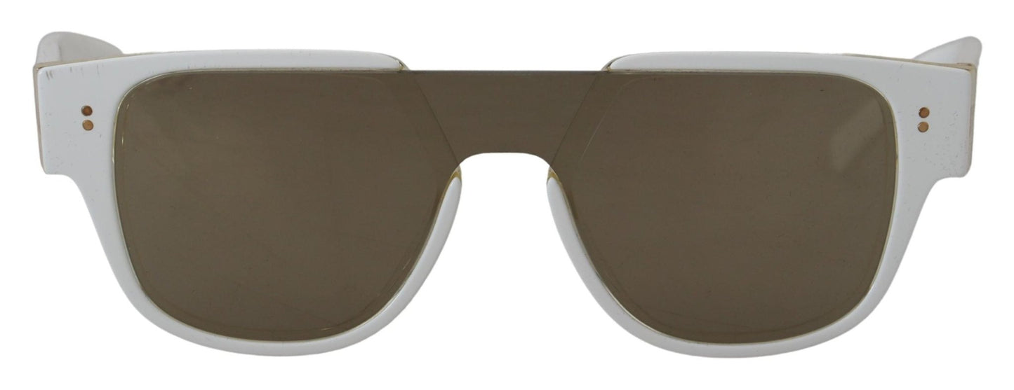 Dolce & Gabbana White Acetate Full Rim Frame Shades DG4356F Sunglasses