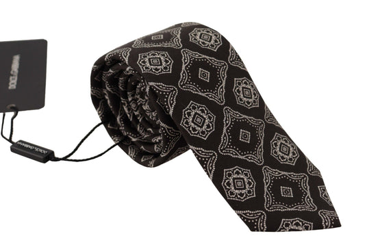 Dolce & Gabbana Elegant Silk Geometric Bow Tie