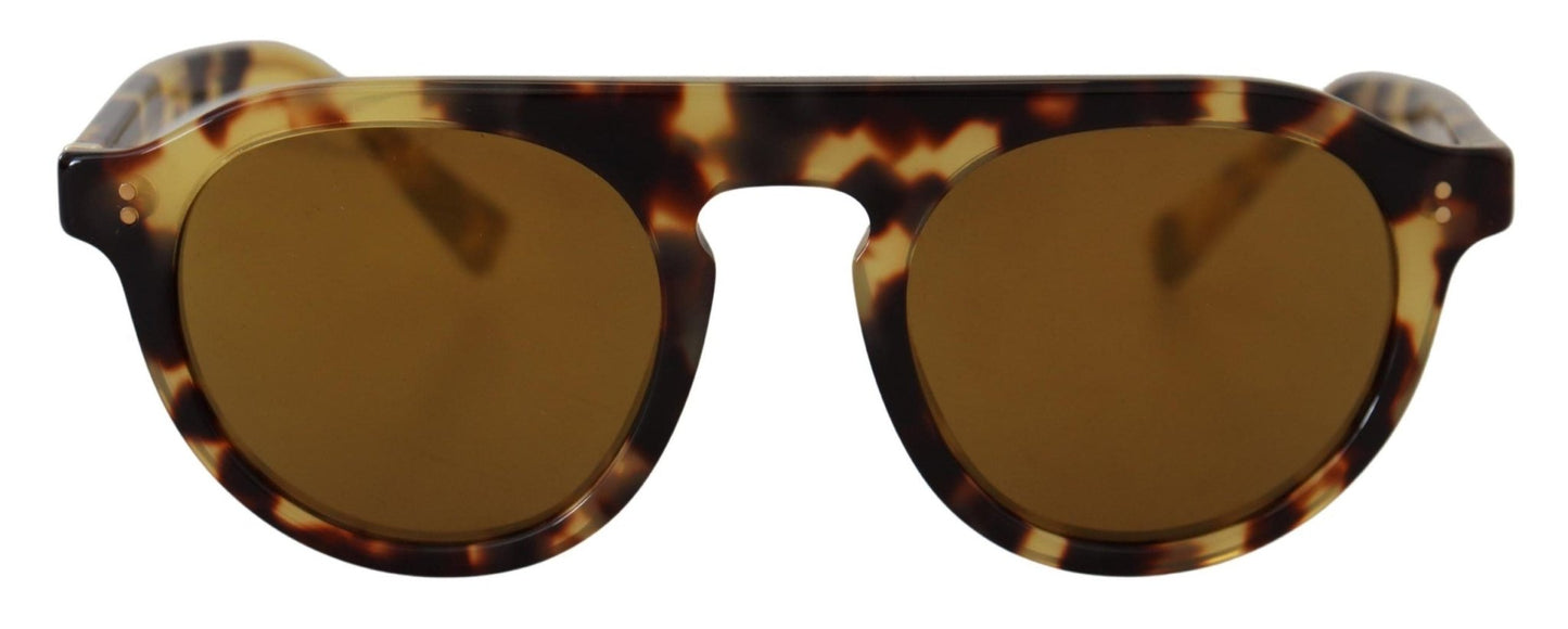 Dolce & Gabbana Brown Tortoise Oval Full Rim Shades DG4306F Sunglasses