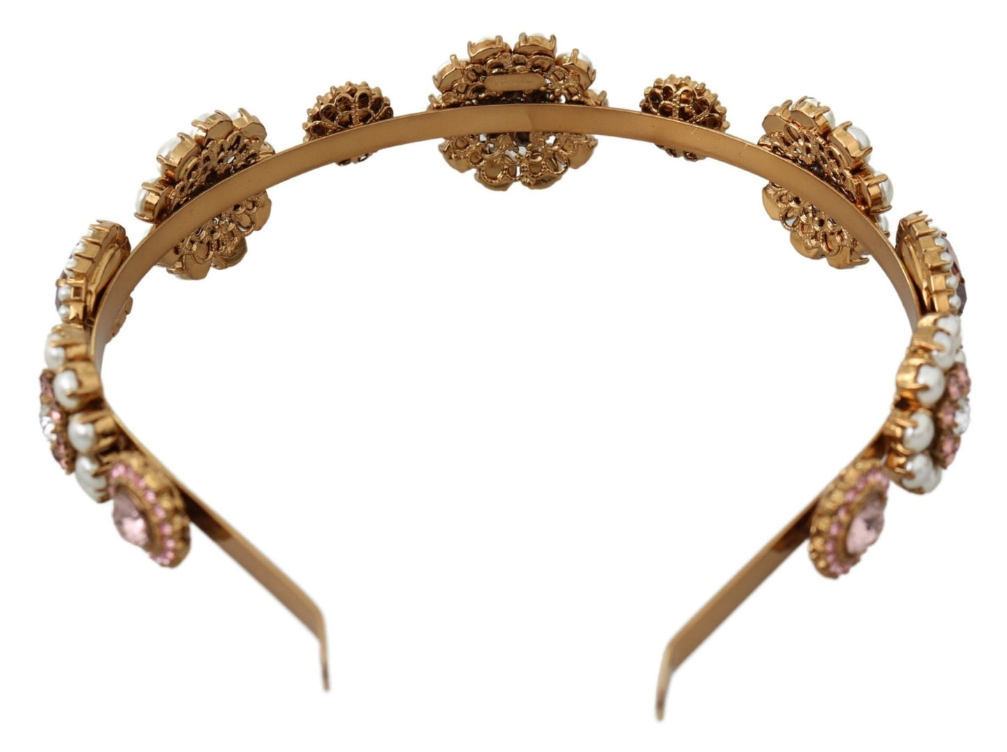 Dolce & Gabbana Elegant Crystal Pearl Diadem Headpiece