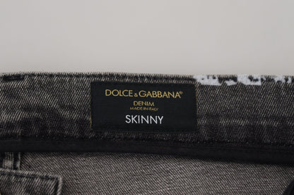 Dolce & Gabbana Multicolor Cotton Tie Dye Skinny Denim Jeans