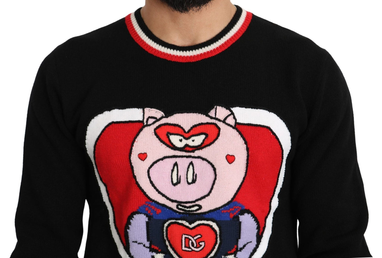 Dolce & Gabbana Elegant Black Cashmere Crew Neck Sweater