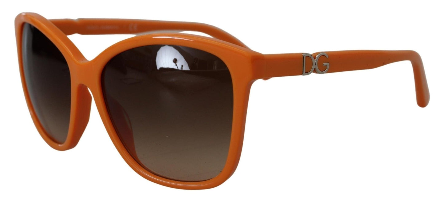 Dolce & Gabbana Chic Orange Round Sunglasses for Women
