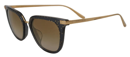 Dolce & Gabbana Black Dotted Acetate Frame Irregular Sunglasses
