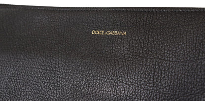 Dolce & Gabbana Elegant Black Leather Sling Shoulder Bag