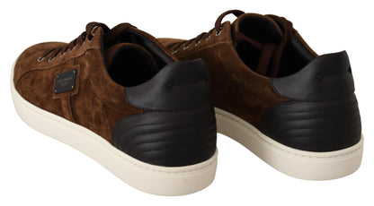 Dolce & Gabbana Elegant Leather Casual Sneakers in Brown